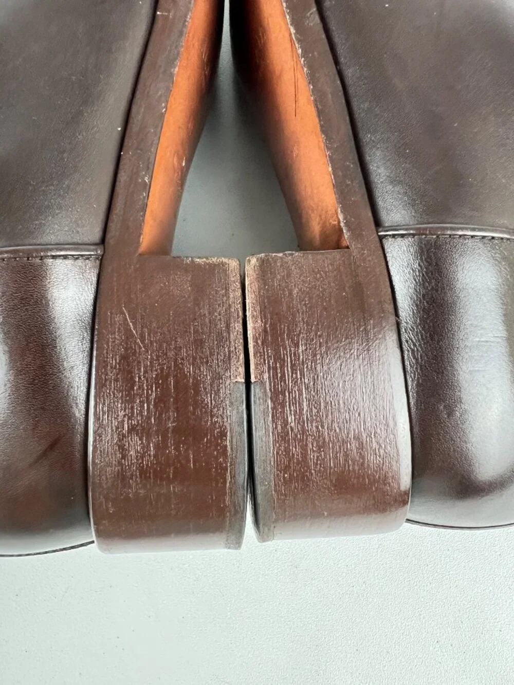 Alaia Womens Brown Leather Over the Knee Boots Low Heel Italy size EU 40 US 10
